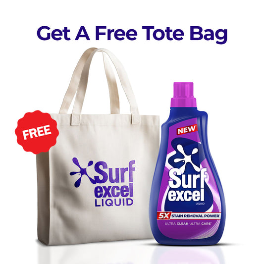 Surf Excel Stain Removal Power Liquid 900ml + FREE TOTE BAG