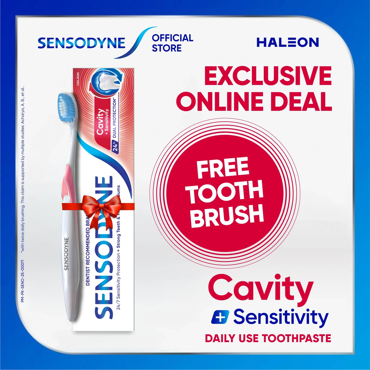 Sensodyne cavity+sensitivity 100g+free brush