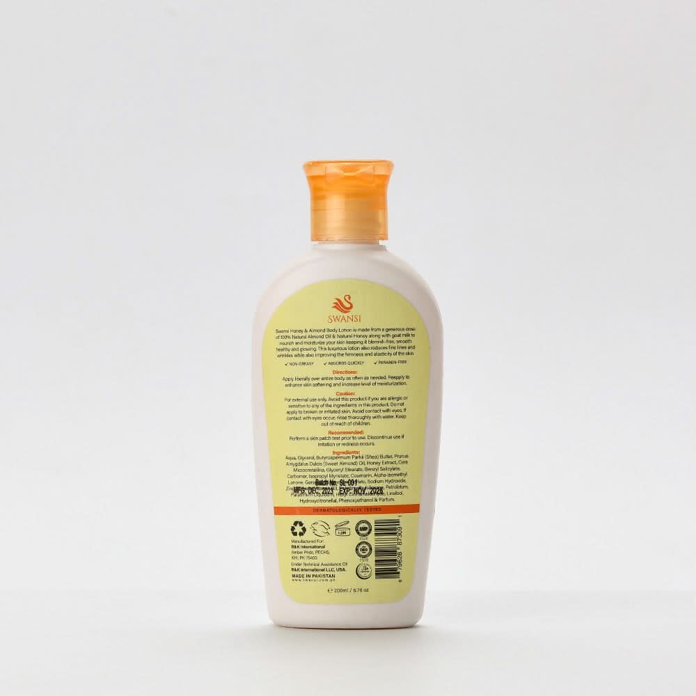 Swansi Honey & Almond Body Lotion 200ml