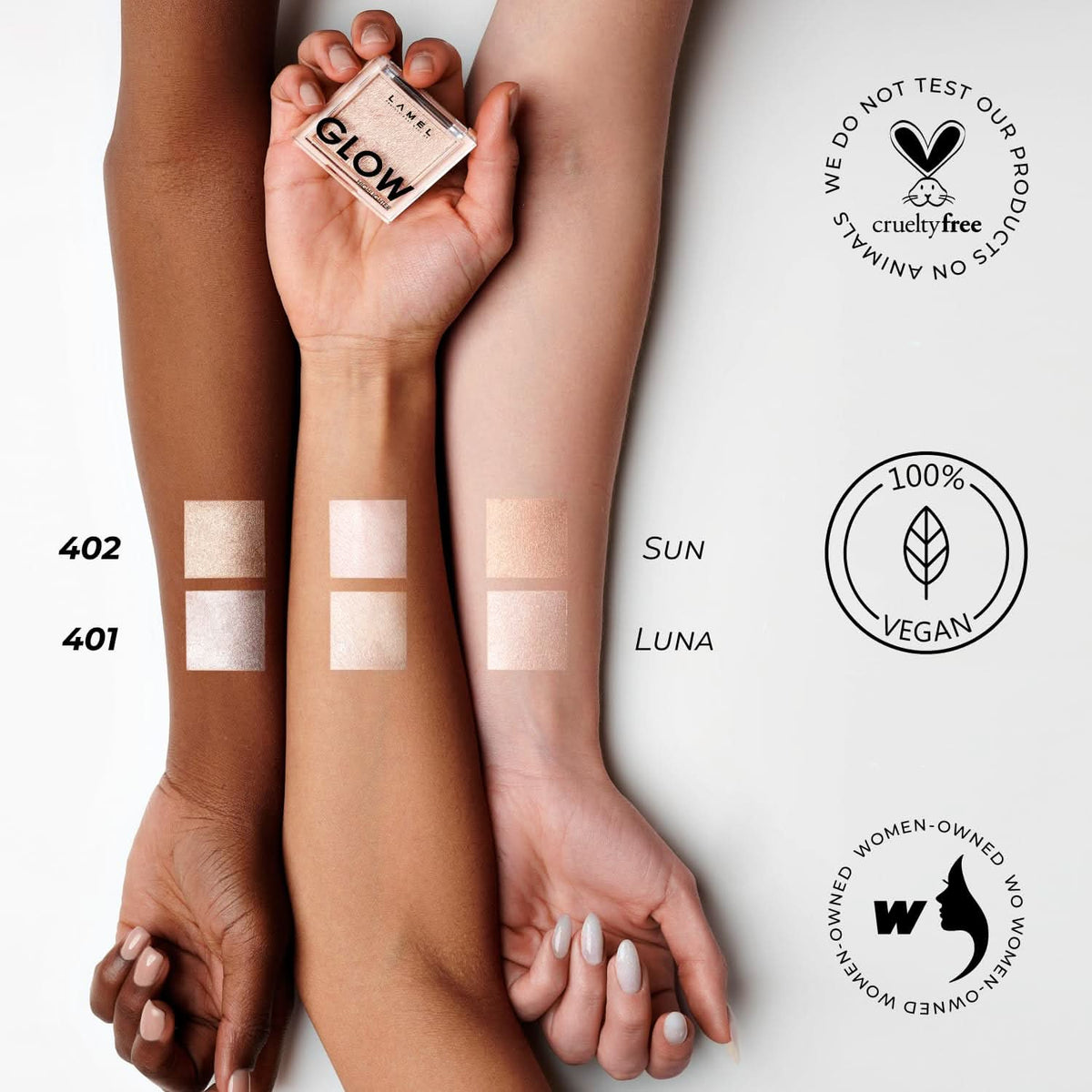 LAMEL Glow Highlighter -  402 Sun 3.8gm