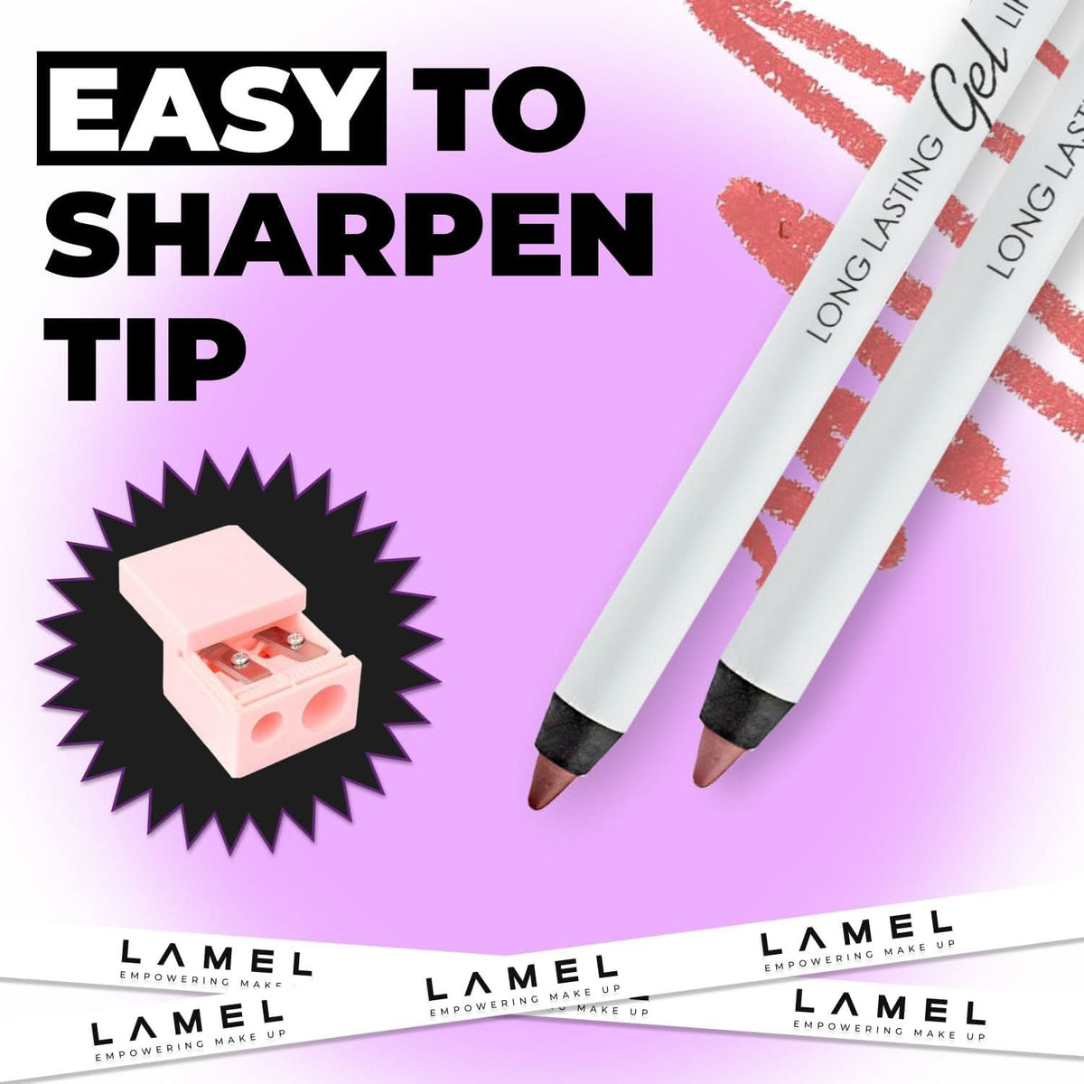 LAMEL Long lasting Gel Lip Liner - 408 Pink Plum
