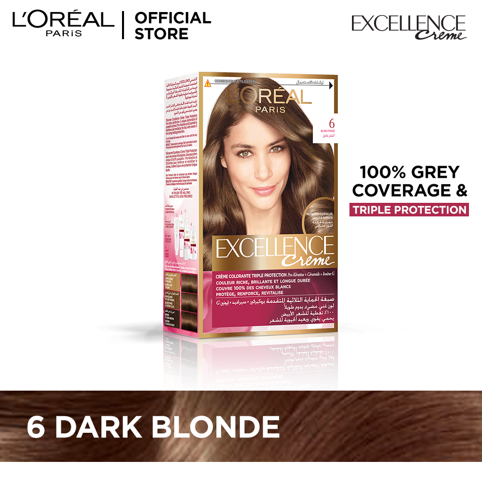 L'oreal paris excellence creme 6 dark blond hair color