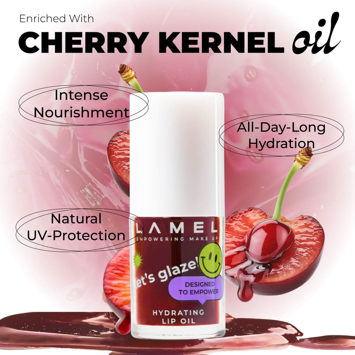 LAMEL Moisturizing Lip Oil LET'S GLAZE 404 Chocolate Cookies 4gm