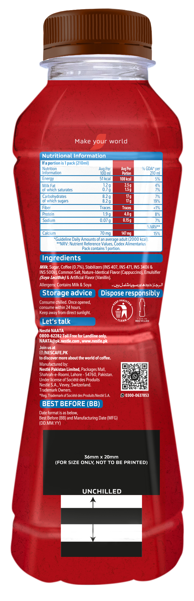 Nescafe Cappuccino Intensity Coffee 210ml