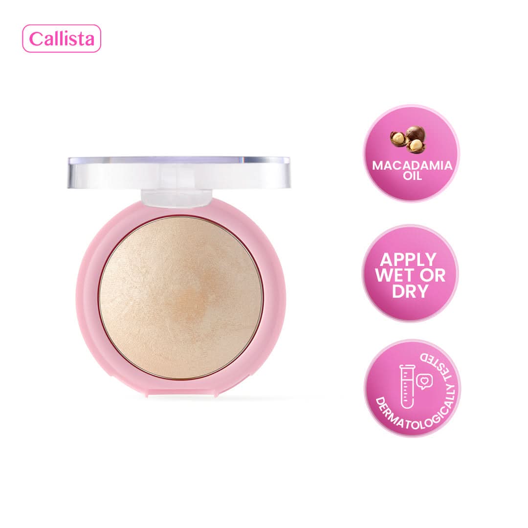 Callista Beauty So Bright Baked Highlighter - 01 Snowy Glowy Light