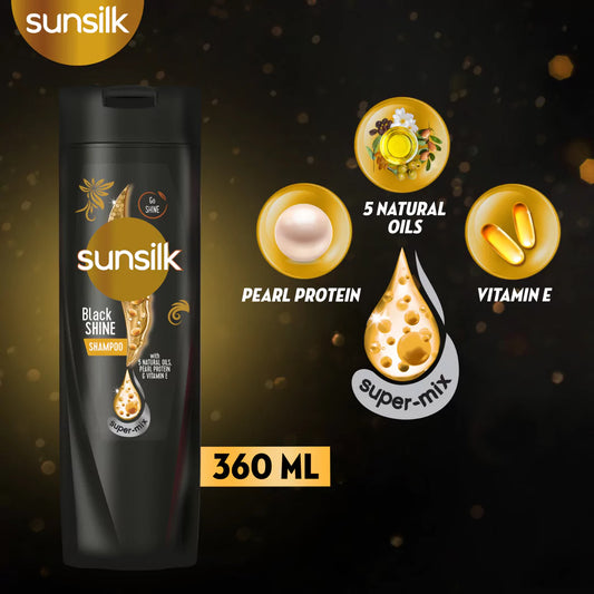 Sunsilk Stunning Black Shine Shampoo 360ml REFIL PACK