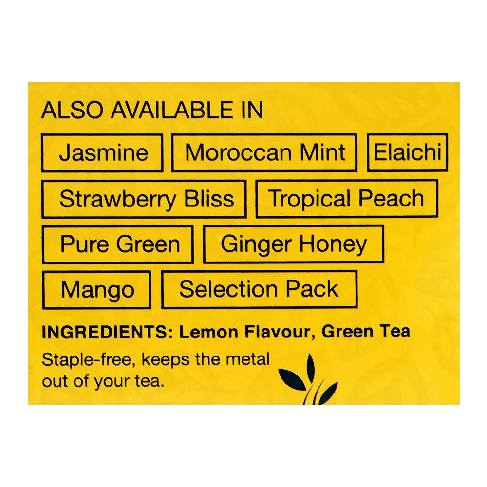 Tapal Lemon Green Tea Bags 30-Pack