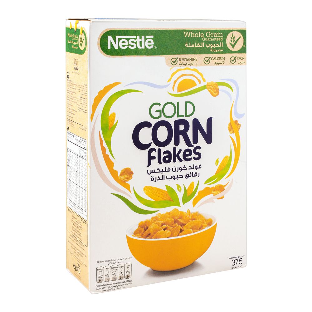 Nestle Gold Corn Flakes, Whole Grain 375g
