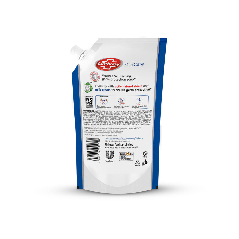 LIFEBUOY - MILD CARE HANDWASH - 900ML
