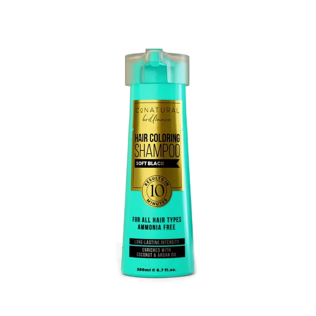 conatural hair coloring shampoo soft black 260ml