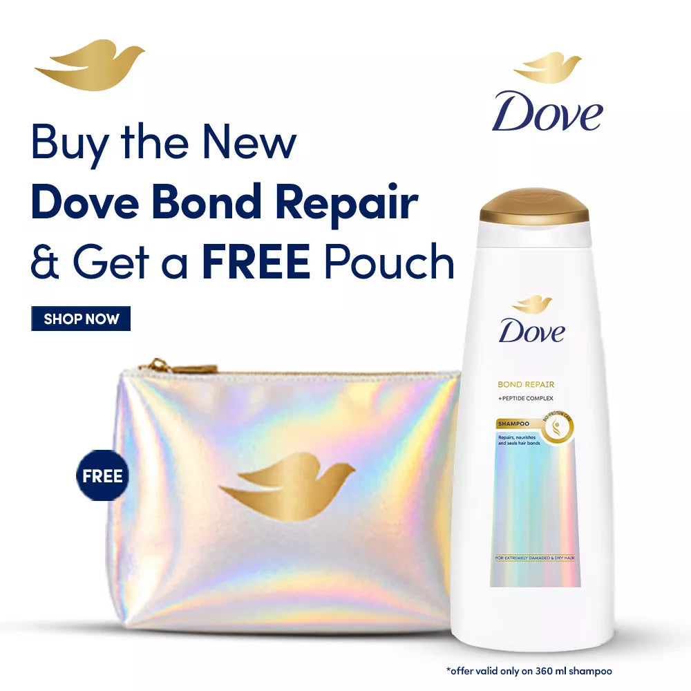 Buy DOVE BOND REPAIR SHAMPOO 360ML & Get a FREE Pouch