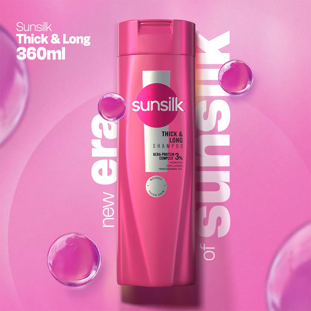 SUNSILK THICK AND LONG SHAMPOO 360 ml