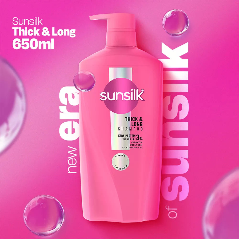 SUNSILK THICK AND LONG SHAMPOO 650 ml