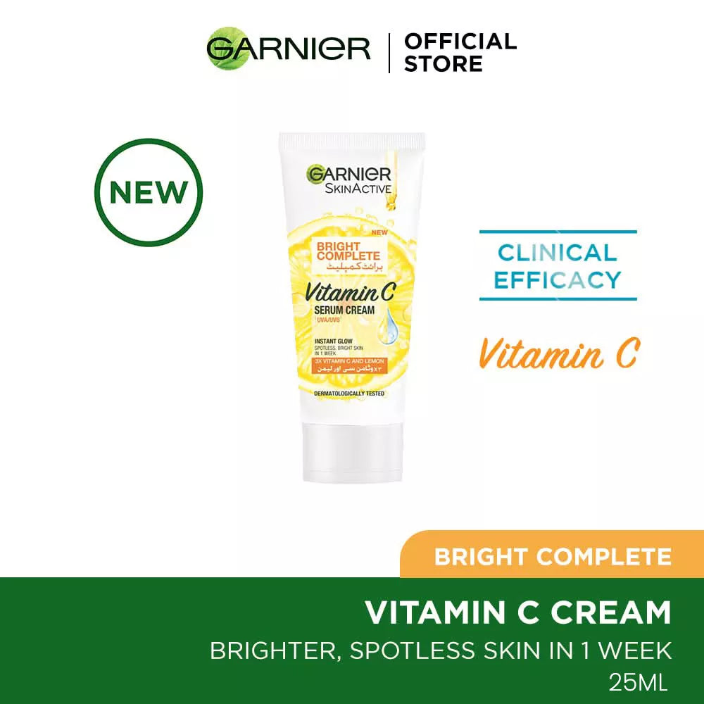 Garnier skin active bright complete cream 25ml - for brighter skin