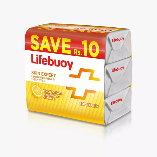 LIFEBUOY LEMON FRESH TRIO SOAP BAR 130G