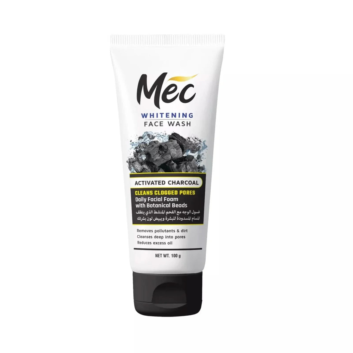 MEC FACE WASH - ACTIVATED CHARCOAL -  BLACK