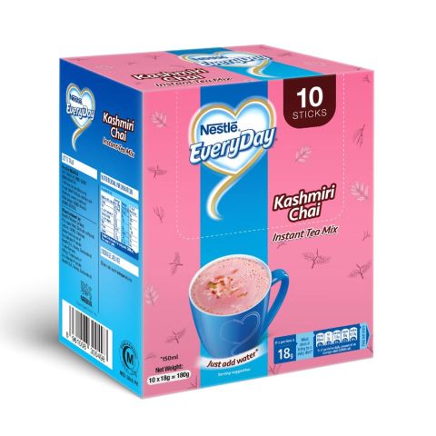 Nestle Everyday Kashmiri Chai, Instant Tea Mix, 18g Each, 10-Pack