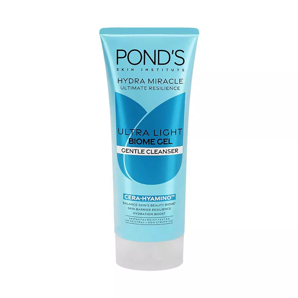 ponds hydra miracle ultra light biome gel gentle cleanser 90g