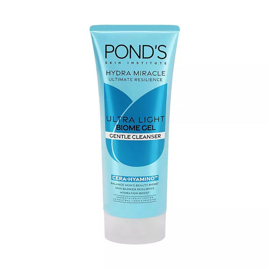 ponds hydra miracle ultra light biome gel gentle cleanser 90g